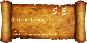 Salmen Emese névjegykártya